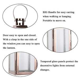 Linterna de metal de tendencia de latón AK con tarro de vela de diseño único con acabado dorado para decoración de cafetería/artículo de decoración de festivales - Product Image 3