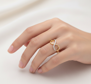 Elegante Anillo Infinito de Amor Eterno, Joyería de Oro, Regalo de Aniversario para Ella - Product Image 4