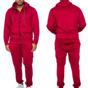 Conjunto de pantalones de chándal y Sudadera con capucha, conjunto de sudadera con cremallera de 2 piezas, ropa de hombre de moda con bordado personalizado de lana de alta calidad - Product Image 3