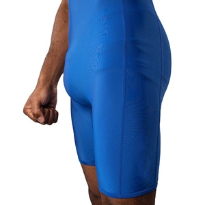 Singlet de Lucha Libre Personalizado de Alta Calidad, Azul, con Logotipo Digital Impreso, 100% Poliéster, Secado Rápido, Transpirable, Talla Grande para Adultos, 220g - Product Image 6
