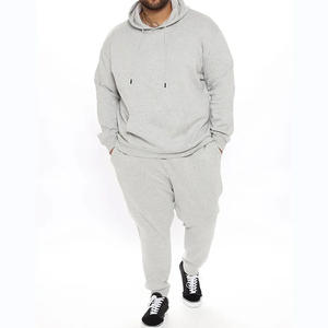 New 2025 Custom Two Piece Set Tracksuit Gym Running Plus Size Baggy Sweat Suit Wholesale <b>Men's</b> Active Wear <b>Fleece</b> Tracksuit - Product Image 1