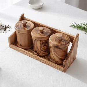 Boîte à épices en bois élégante pour un style de cuisine haut de gamme offrant un look propre et une utilité - Product Image 5