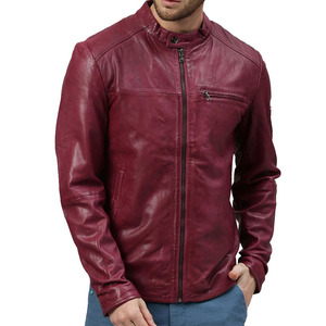 Créez votre propre veste en cuir tendance de haute qualité pour homme au meilleur prix, veste en cuir à manches longues - Product Image 1