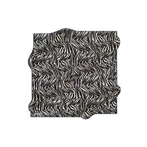 Black and White Geometric Pattern Silk Square Scarf - Product Image 1