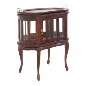 Antique Kidney Coffee Table with Top Tray Wooden Center Table for Interior Design of European Style Living Room Hotel Furniture - Product Image 3