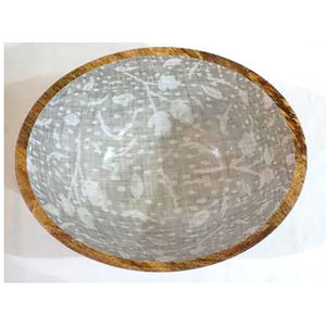 Vaisselle en bois naturel imprimée en émail cuisine bol à riz créatif grands bols à soupe à salade en bois d'acacia et de mangue Style japonais - Product Image 3