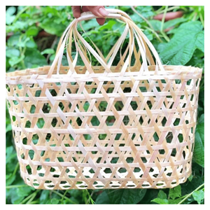Panier-cadeau en bambou, panier en bambou tressé pour cadeaux de vacances, emballage promotionnel et décoration, origine Vietnam - Product Image 2