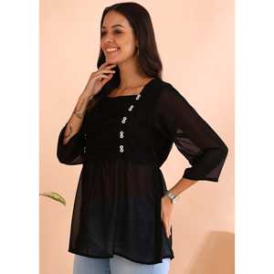 เสื้อ dobby ผ้าเรยอนสำหรับผู้หญิงสีฟ้ามีเสื้อเบลาส์และเสื้อเชิ้ตลายจุด - Product Image 6