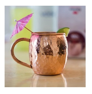 Taza de Cobre para Beber Cerveza con Acabado Brillante y Diseño Atractivo, Fabricante y Exportador de Tazas de Cobre con Acabado Único al por Mayor - Product Image 1