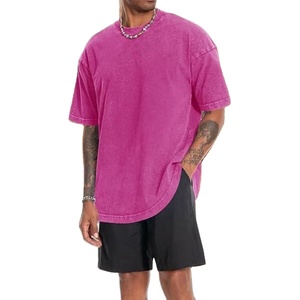 OEM personalizado 100% algodón camiseta de gran tamaño de los hombres en blanco liso manga corta Streetwear moda camiseta 2025 - Product Image 1