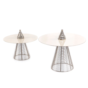 Présentoir à desserts rond SET/2 Trending Design Présentoir à chocolat Support à gâteaux de qualité supérieure avec base en fil métallique - Product Image 3