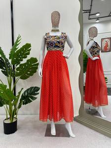 Latest Designer Faux Georgette Printed Mirror Work <b>Kurti</b> by FabZone - Product Image 2