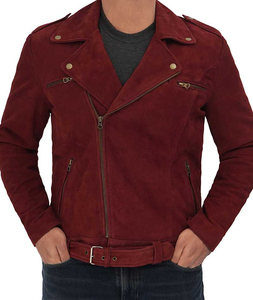 Haute qualité hommes daim marron cuir 2025 hommes coupe ajustée hiver Design de mode veste en cuir véritable - Product Image 1