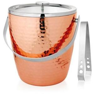 Cubo de hielo de metal hecho a mano con acabado ornamental diseñado para fiestas al aire libre casas de campo y ocasiones de banquetes - Product Image 3