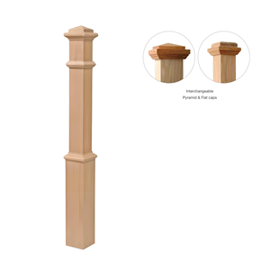 Vietnam's Popular Solid Wood Primed 4191P Box Newels EFS Top Choice for Premium Quality Staircase Projects - Product Image 4