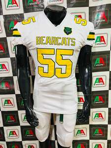 Maillot de football américain avec photo réelle, respirant, grande taille, broderie extensible, sergé, sublimation intégrée, court d'automne - Product Image 5