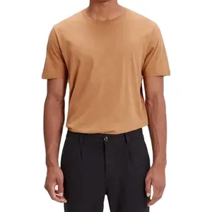 사용자 정의 고품질 남성 모의 목 플러스 사이즈 티셔츠 100% 면 헤비웨이트 럭셔리 드롭 숄더 빈 티셔츠 남성용