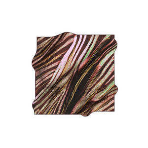 Pañuelo Cuadrado de Seda Borgoña Vintage con Patrón de Puntos Geométricos - Product Image 1