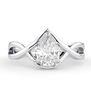 แหวนครบรอบบิดเพชรลูกแพร์สำหรับผู้หญิง1.50CT - Product Image 5