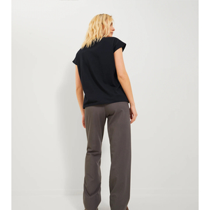 T-shirts en jersey à col rond pour femmes, haut décontracté d'été, uni, unisexe, en coton, surdimensionné, en gros, de haute qualité - Product Image 5