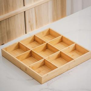 Bandeja divisoria de bambú para servir aperitivos y frutos secos bandejas divisorias de madera de alta calidad al mejor precio - Product Image 4