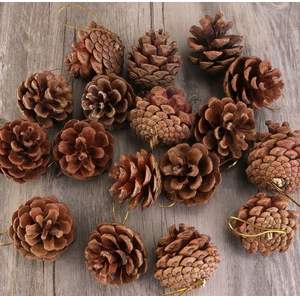 Vente en gros pomme de pin naturelle décoration de Noël ornement suspendu tour de pin boule de pomme de pin fait à la main matériel de fleurs séchées - Product Image 5