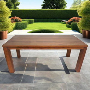 Table de cuisine finition lisse finition brillante moderne du milieu du siècle fabriquée au Vietnam finition résistante aux rayures en bois dur durable | WT505P6 - Product Image 4