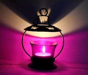 Métal fer-votives-photophore-chandelier en verre En Métal Fer votive Porte-Bougie Verre Rose - Product Image 4