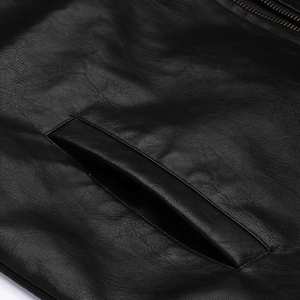 Sweat à capuche en cuir pour homme avec poche latérale, design personnalisé, fabricant en gros, imperméable et respirant - Product Image 6