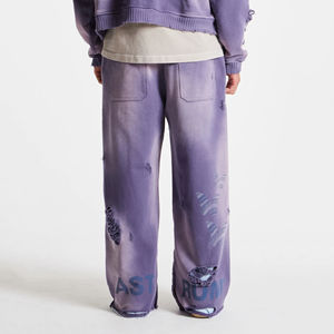 Alta calidad Color sólido Streetwear hombres peso pesado pulóver Sudadera con capucha algodón desteñido desgastado lavado gota hombro crop sudaderas con capucha - Product Image 5