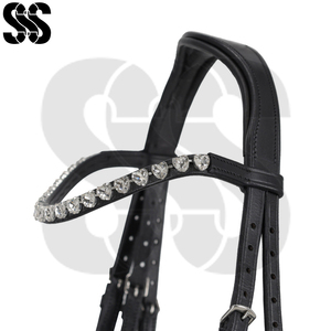 Western Style High Quality Leather/Nylon <b>Horse</b> Bridle Soft Padding Durable Rein Comfortable Fit for Training Customized Colors - Product Image 5