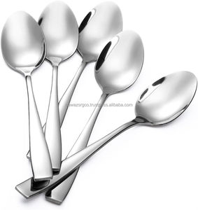 Cuillères En Acier Inoxydable Vente Chaude Personnalisé De Qualité Alimentaire Terne Avec Polonais Maison Restaurant À Manger Cuillère Ustensiles Produits - Product Image 1