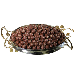 Plateau de service de vaisselle classique plateau de service de chocolat en métal plaqué argent de haute qualité pour mariage ou cadeau de chocolat de fête - Product Image 2