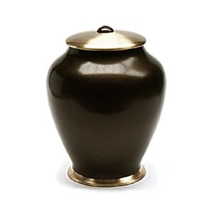 Venta superior Calidad superior Hecho a mano Forma redonda Metal Recuerdo Urna Diseño tradicional de estilo americano para suministros funerarios - Product Image 6