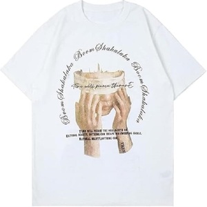Loose Fit <b>Mens</b> Womens Oversized Graphic Tee Summer Unisex T-Shirt Custom LOGO Fully Printed Abstract - Product Image 3