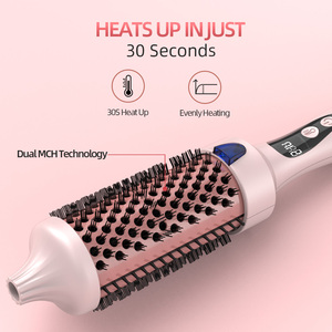Jaysunny 2026 Ceramic Hot Thermal Round Volumizing <strong>Brush</strong> <strong>Heated</strong> Curling Iron Comb Ionic Thermal <strong>Brushes</strong> for Hair - Product Image 4