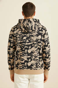 Fabrication en gros d'usine, sweat-shirt à capuche surdimensionné avec broderie et impression en relief, 100% coton, essentiels personnalisés - Product Image 5
