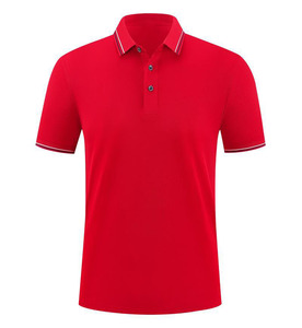 Polo de cuello a rayas de seda helada con diseño de logotipo personalizado OEM ropa de trabajo y algodón de manga corta de verano para hombres - Product Image 1