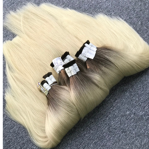 VQ Hair Hot Blonde para extensiones de cabello negro Virgin Vietnam Straight 100% Cabello humano Grado superior para encaje 18 pulgadas - Product Image 3