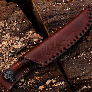 Couteau utilitaire médiéval forgé à la main en acier à haute teneur en carbone, lame pleine longueur de 130 mm, style antique Viking, pour la chasse - Product Image 4