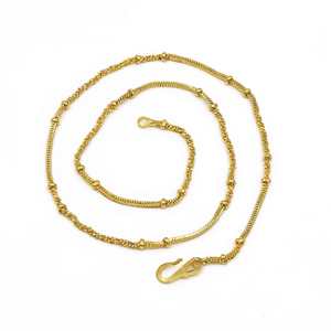 Collares de Cadena de Serpiente Chapados en Oro Micro de 14K, 18K y 24K al por Mayor con Detalles de Cuentas, Collares de Cadena de Moda, Diseño de Cadena Moderno. - Product Image 1