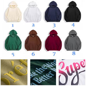 Sweat-shirts à capuche personnalisés pour hommes, haute qualité, hiver, thermiques, 100% coton, polaire, coupe-vent, séchage rapide, poche, broderie 3D personnalisée - Product Image 5