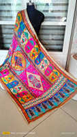 Nouveau Fantaisie À La Main Broderie Miroir Travail Pakistanais Soie Dupattas Bohème Broderie À La Main Coloré Dupattas Pour Les Femmes Vêtements