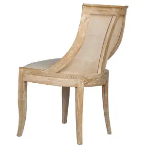 באיכות גבוהה בסגנון צרפתי במצוקה עץ אלון רהיטי עץ מלא מודרני כיסאות ראטן