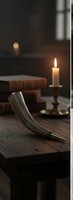 Corne de Viking Art Déco Faite à la Main, Écologique, Lavable, Légère, Durable, Imperméable pour Mariages et Fêtes en Extérieur