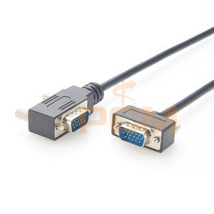 2m Right Angled HD15 SVGA VGA DE-15 15pin Ultra Slim Low-profile Male to <strong>Plug</strong> Connector Shielded Cable for <strong>Computer</strong> Display PC - Product Image 4
