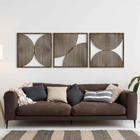 Décoration murale moderne en bois, design découpé au laser sur MDF, finition personnalisée, respectueuse de l'environnement, pour salon, décoration murale