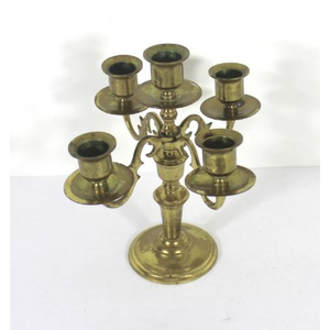 Candélabre en laiton créatif Candélabre à 5 bras Petit candélabre Décor romantique Salle à manger ou Table d'appoint au prix le plus bas - Product Image 3
