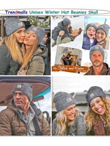 Trendmalls Gorro para hombre/mujer/niño Gorro unisex Knit Cuffed Beanie (Gris/) - Product Image 4