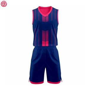 Uniformes de basket-ball personnalisés de haute qualité, 100% polyester, manches courtes, imprimés, respirants, confortables, vente chaude - Product Image 1